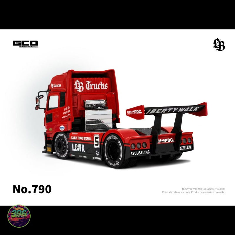 [PREORDER] GCD x LBWK Trucks - Head Super Silhouette Red-Black No.790 – 1:64 GCD Diecast Model