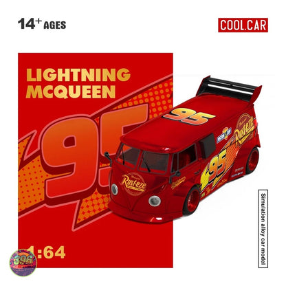 Cool Car - Lightning McQueen VW T1 Pickup 'Medicated Bumper Ointment' – 1:64 Cool Car Diecast Model