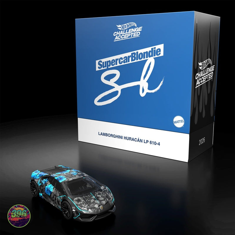 [PREORDER] Hot Wheels - Supercar Blondie Lamborghini Huracán Blue Floral Wrap – 1:64 Hot Wheels Diecast Model