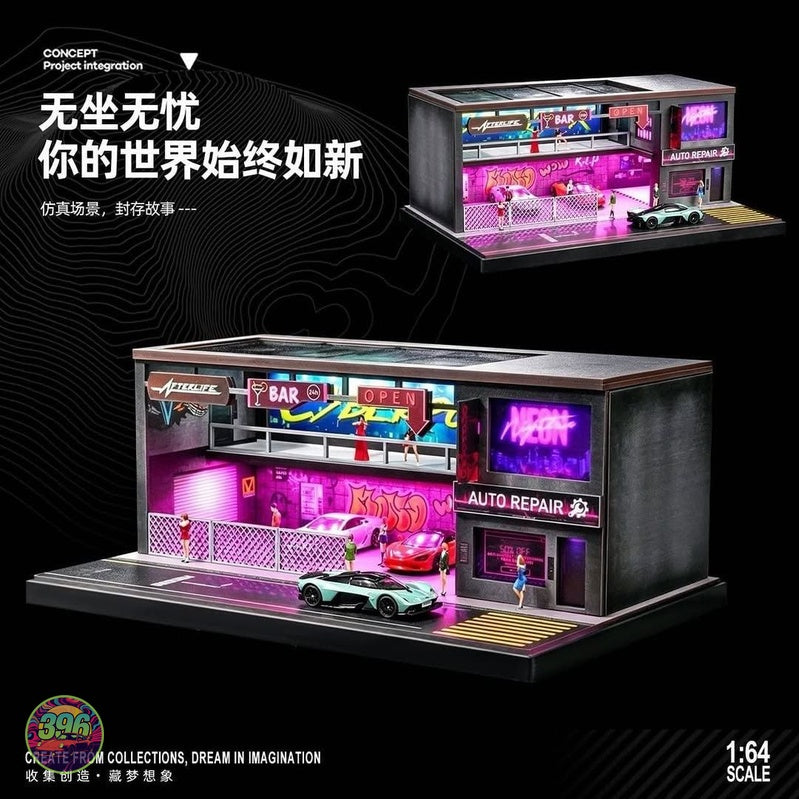 [PREORDER] Shou Cang Jia - Punk Parking Lot Cyberpunk Diorama – 1:64 Scale Diorama Display