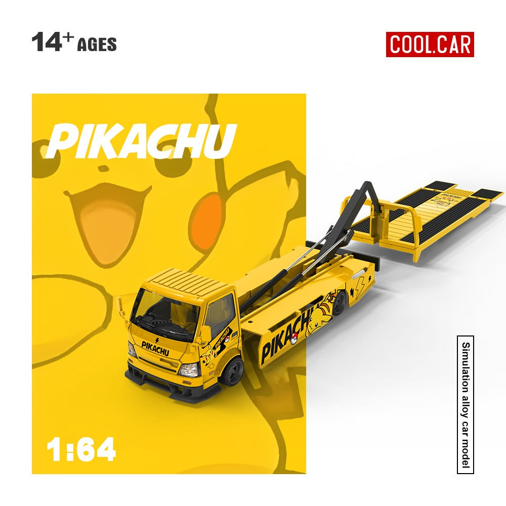 [PREORDER] Cool Car - Pikachu H300 Flatbed Transport Trailer – 1:64 Cool Car Diecast Model