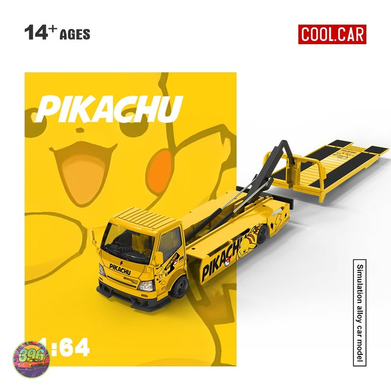 [PREORDER] Cool Car - Pikachu H300 Flatbed Transport Trailer – 1:64 Cool Car Diecast Model