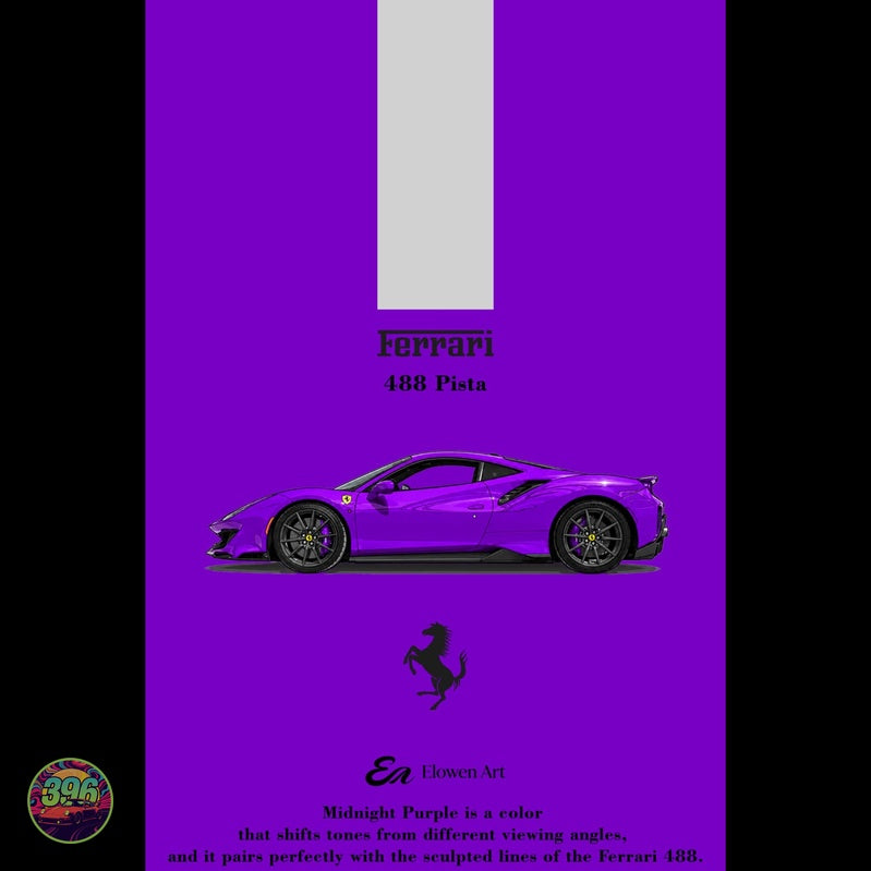 [PREORDER] Elowen Art - Ferrari 488 Pista in Rosso Corsa Red – 1:64 Elowen Art Diecast Model