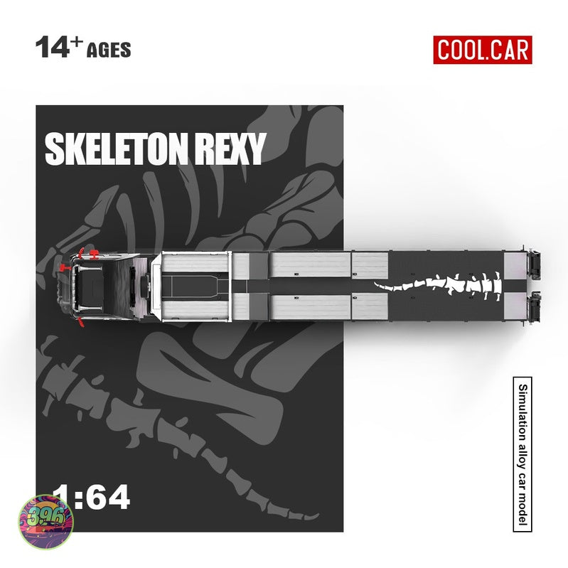 [PREORDER] Cool Car - Scania Flatbed Skeleton Rexy Truck – 1:64 Cool Car Diecast Model