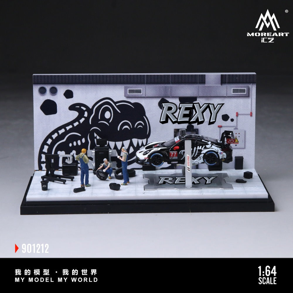 [PREORDER] MoreArt iLZ - Rexy Skeleton Garage Diorama Set 901212 – 1:64 MoreArt Diorama Model