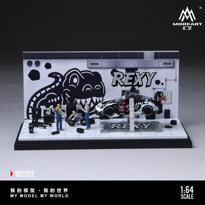 [PREORDER] MoreArt iLZ - Rexy Skeleton Garage Diorama Set 901212 – 1:64 MoreArt Diorama Model