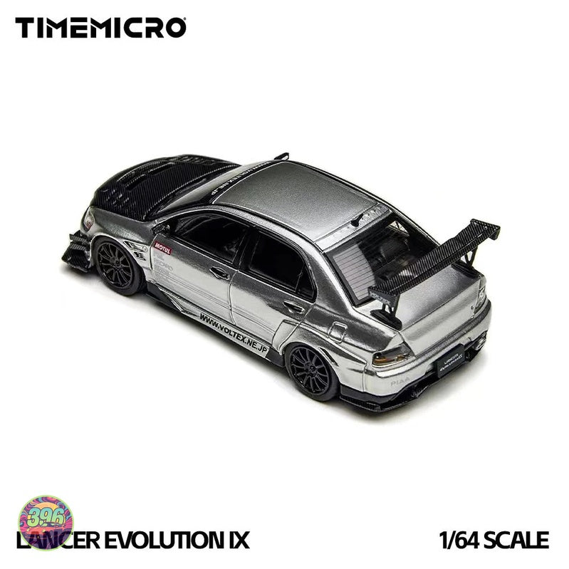 TimeMicro - Mitsubishi Lancer Evolution IX Voltex Silver – 1:64 TimeMicro Diecast Model