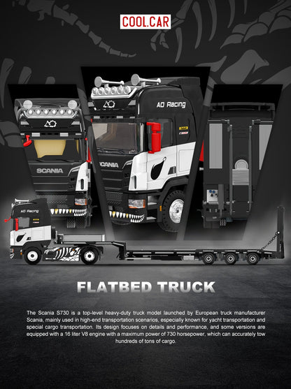 [PREORDER] Cool Car - Scania Flatbed Skeleton Rexy Truck – 1:64 Cool Car Diecast Model
