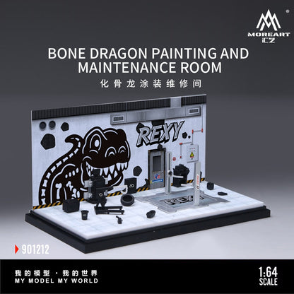 [PREORDER] MoreArt iLZ - Rexy Skeleton Garage Diorama Set 901212 – 1:64 MoreArt Diorama Model