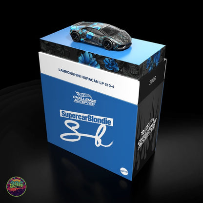 [PREORDER] Hot Wheels - Supercar Blondie Lamborghini Huracán Blue Floral Wrap – 1:64 Hot Wheels Diecast Model