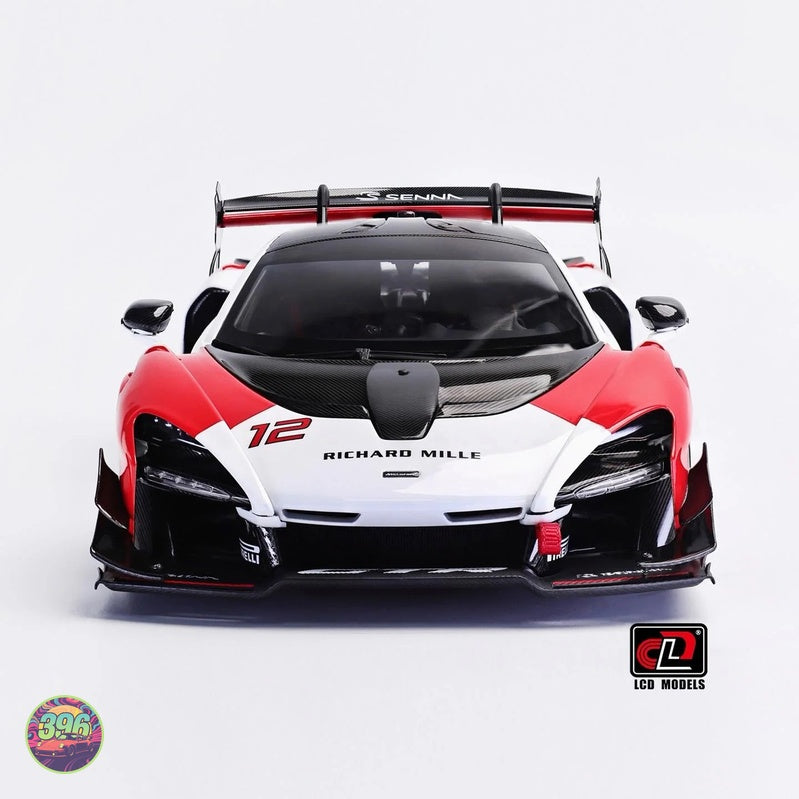 [PREORDER] LCD Models - McLaren Senna GTR Red/Black with Engine Display – 1:18 LCD Models Diecast Model