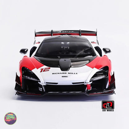 [PREORDER] LCD Models - McLaren Senna GTR Red/Black with Engine Display – 1:18 LCD Models Diecast Model