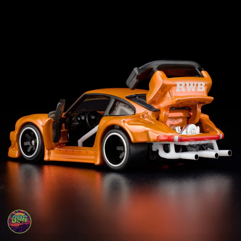 [PREORDER] Hot Wheels RLC - Porsche 930 RWB RAUH-Welt Begriff in Orange – 1:64 Hot Wheels Diecast Model