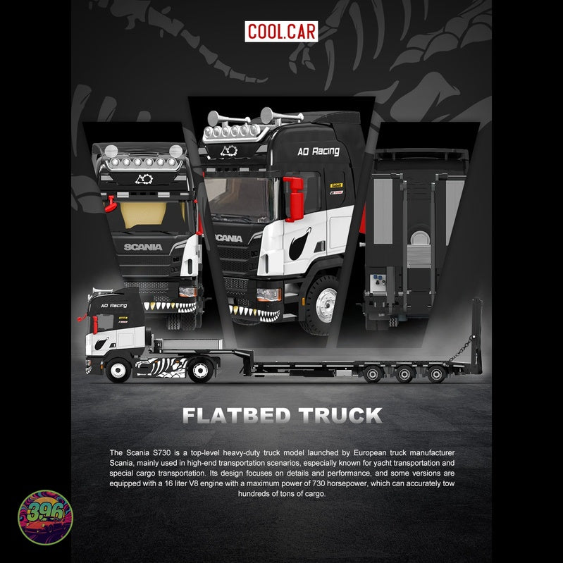 [PREORDER] Cool Car - Scania Flatbed Skeleton Rexy Truck – 1:64 Cool Car Diecast Model