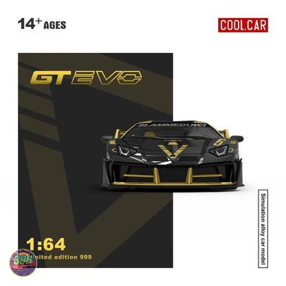 Cool Car - Lamborghini Aventador GT EVO V5 Black Gold – 1:64 Cool Car Diecast Model