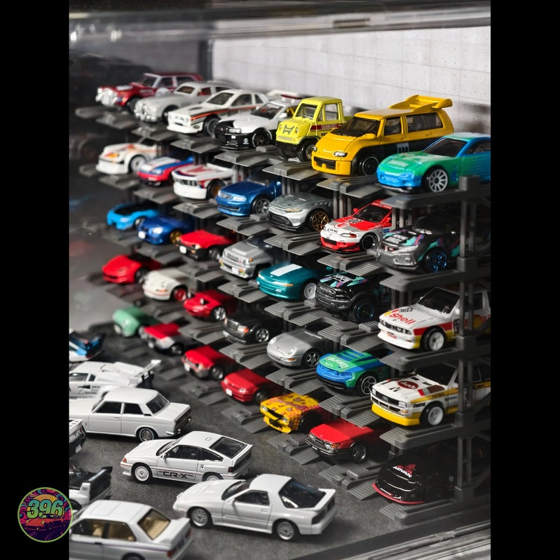 PitBox - 1/64 Scale Multi-Level Parking Garage Module (56pcs) – 1:64 PitBox Diorama Accessory