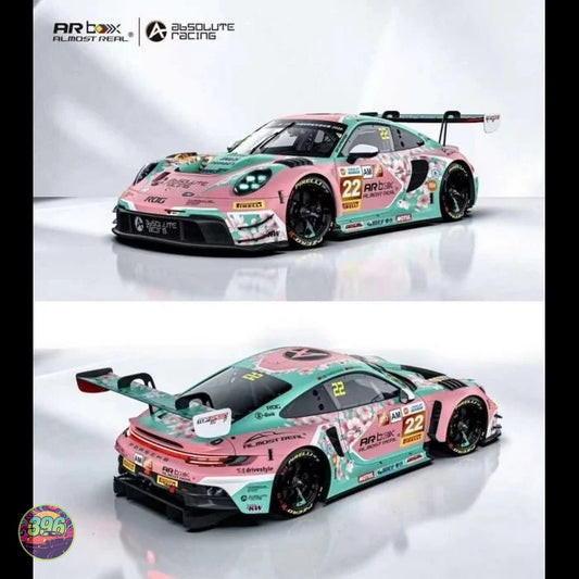 [PREORDER] AR Box - Porsche 911 GT3 R #22 China GT Ningbo Absolute Racing Pink Livery – 1:64 AR Box Diecast Model