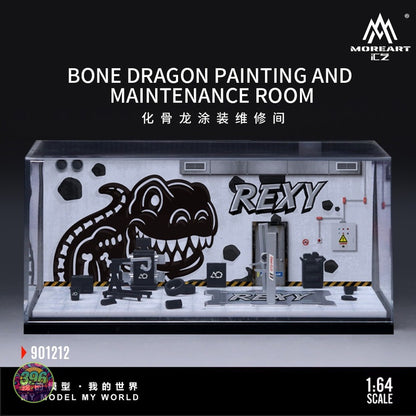 [PREORDER] MoreArt iLZ - Rexy Skeleton Garage Diorama Set 901212 – 1:64 MoreArt Diorama Model