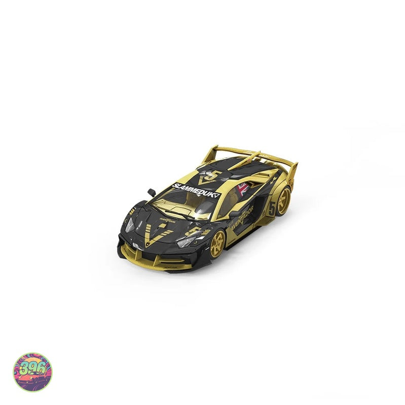 Cool Car - Lamborghini Aventador GT EVO V5 Black Gold – 1:64 Cool Car Diecast Model