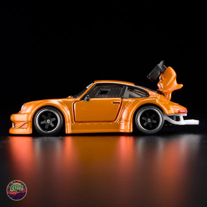 [PREORDER] Hot Wheels RLC - Porsche 930 RWB RAUH-Welt Begriff in Orange – 1:64 Hot Wheels Diecast Model