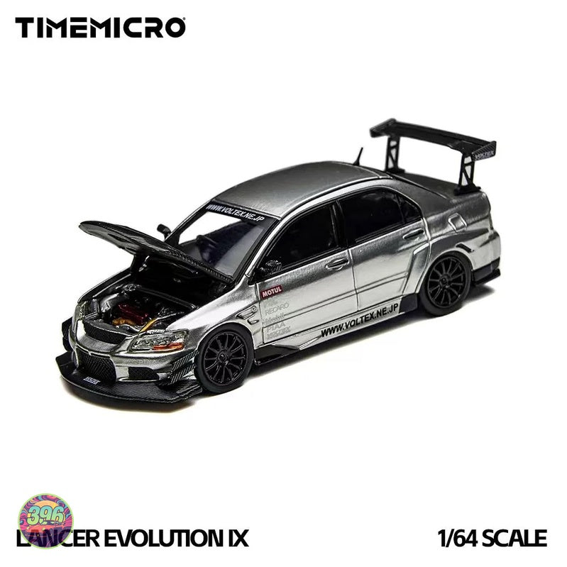 TimeMicro - Mitsubishi Lancer Evolution IX Voltex Silver – 1:64 TimeMicro Diecast Model