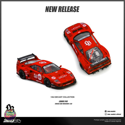 [PREORDER] Inno64 - Liberty Walk Ferrari F40 #58 White – 1:64 Inno64 Diecast Model