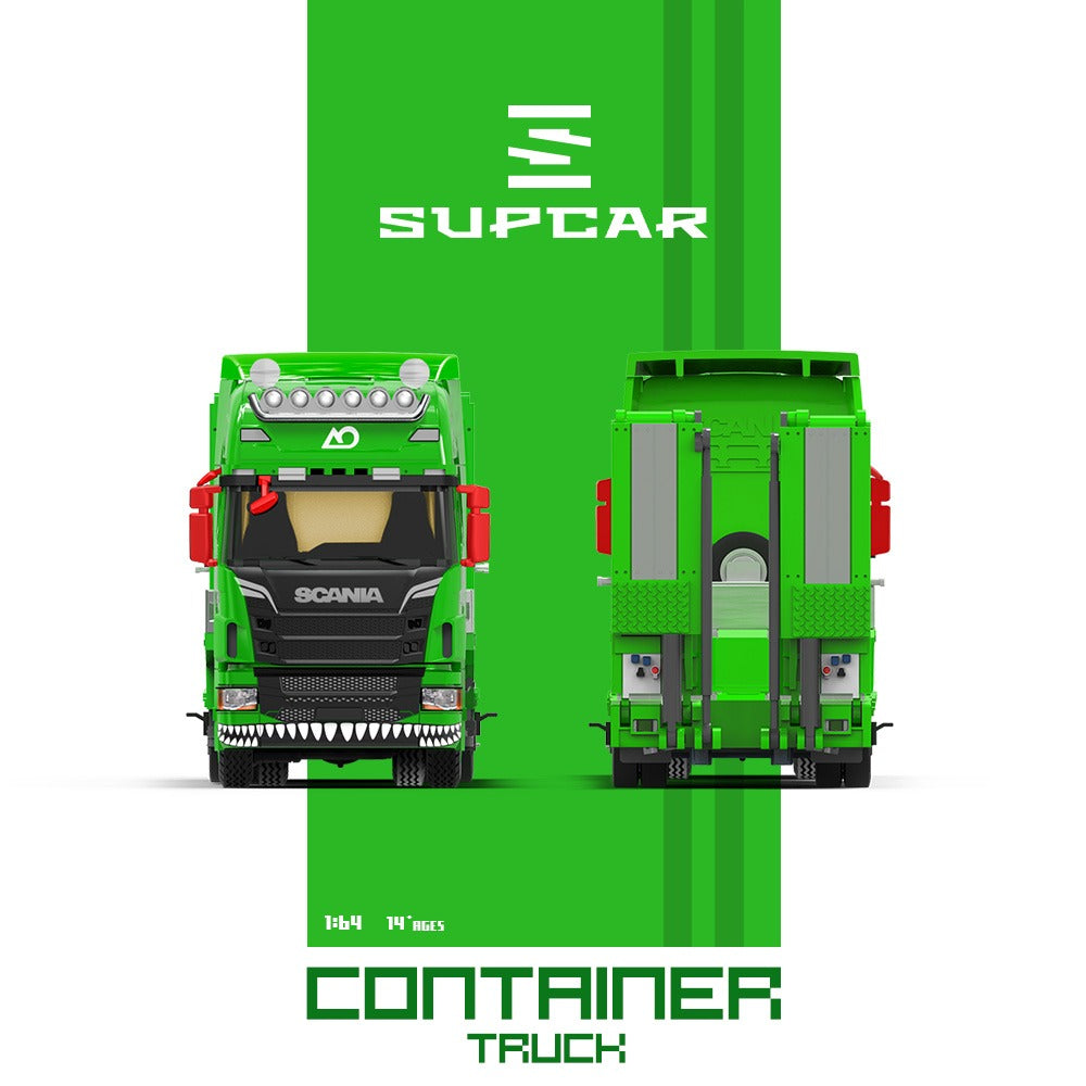 [PREORDER] Cool Car - Scania Flatbed Container Truck AO Racing Livery – 1:64 Cool Car Diecast Model
