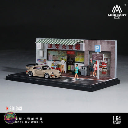 [PREORDER] MoreArt - Hong Kong Style Tea Restaurant Diorama Scene Set Model No. 901343 – 1:64 MoreArt Resin Diorama