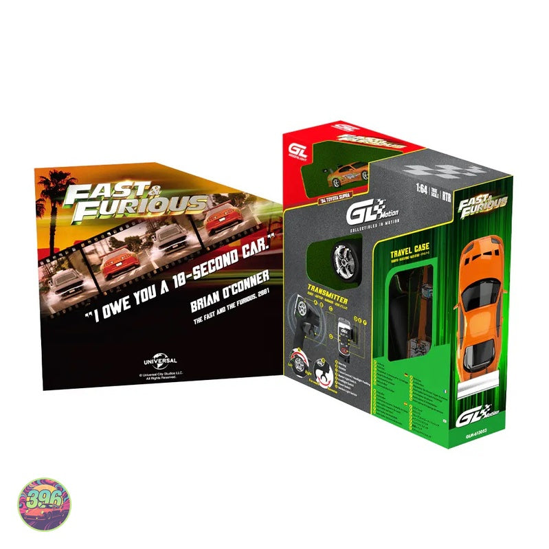 [PREORDER] GreenLight - Toyota Supra RC Orange Roadboy Livery with Remote Control Case – 1:64 GreenLight Diecast Model