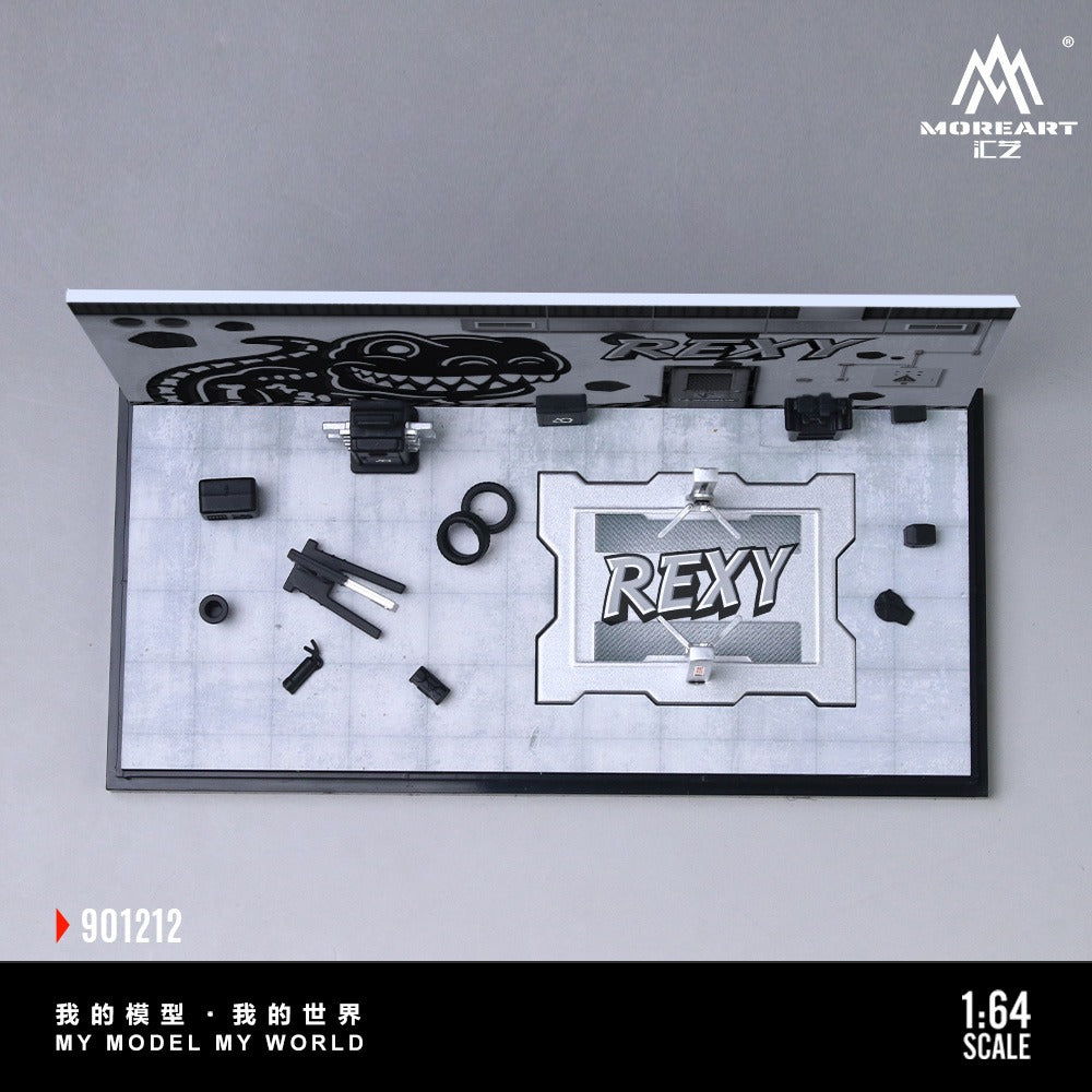 [PREORDER] MoreArt iLZ - Rexy Skeleton Garage Diorama Set 901212 – 1:64 MoreArt Diorama Model