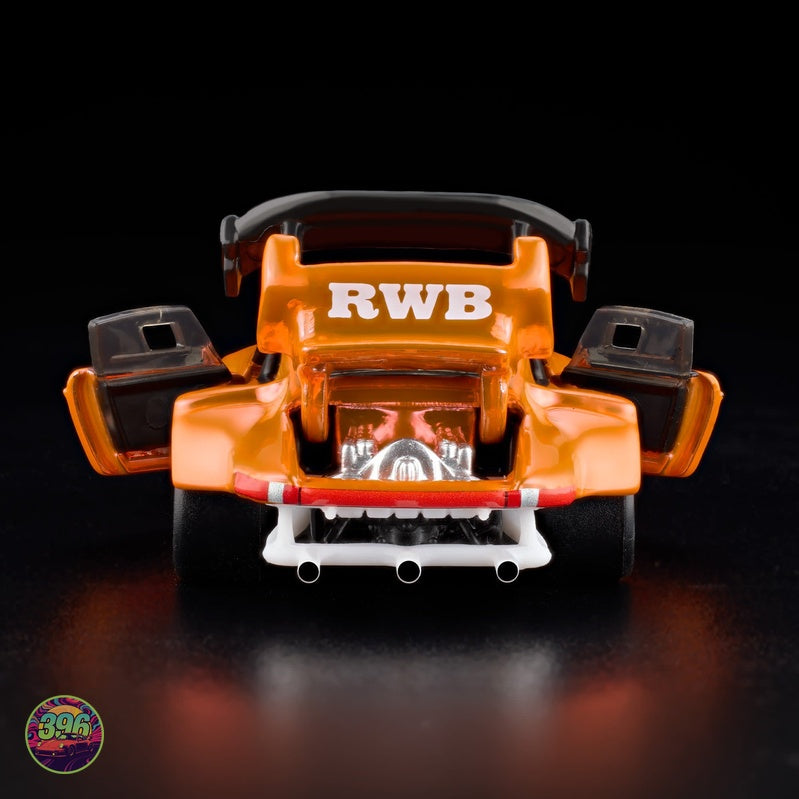 [PREORDER] Hot Wheels RLC - Porsche 930 RWB RAUH-Welt Begriff in Orange – 1:64 Hot Wheels Diecast Model