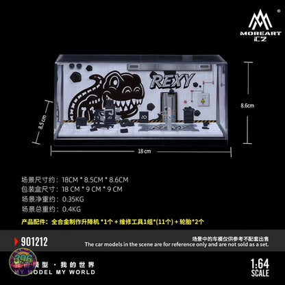 [PREORDER] MoreArt iLZ - Rexy Skeleton Garage Diorama Set 901212 – 1:64 MoreArt Diorama Model