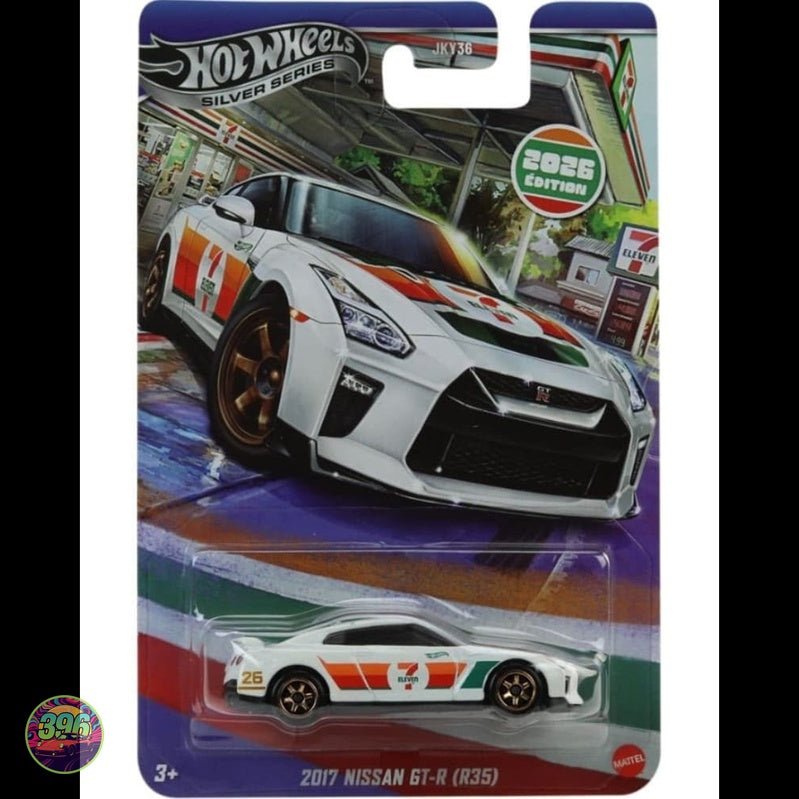[PREORDER] Hot Wheels Silver Series - 2017 Nissan GT-R (R35) 7-Eleven Livery – 1:64 Hot Wheels Diecast Model