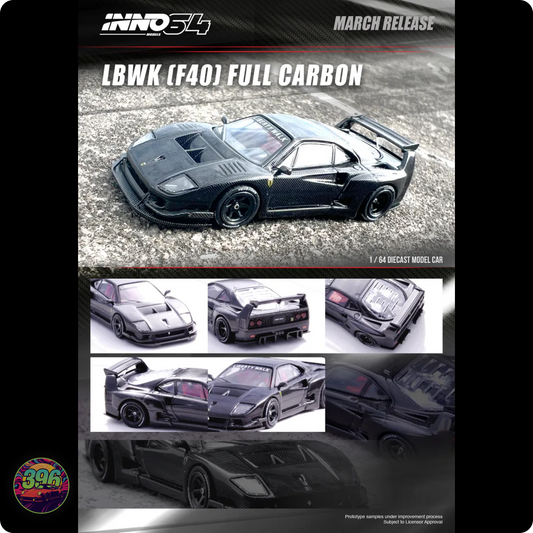 [PRE ORDER] Inno64 - Liberty Walk LBWK Ferrari F40 in Full Carbon Wide Body – 1:64 INNO64 Diecast Model