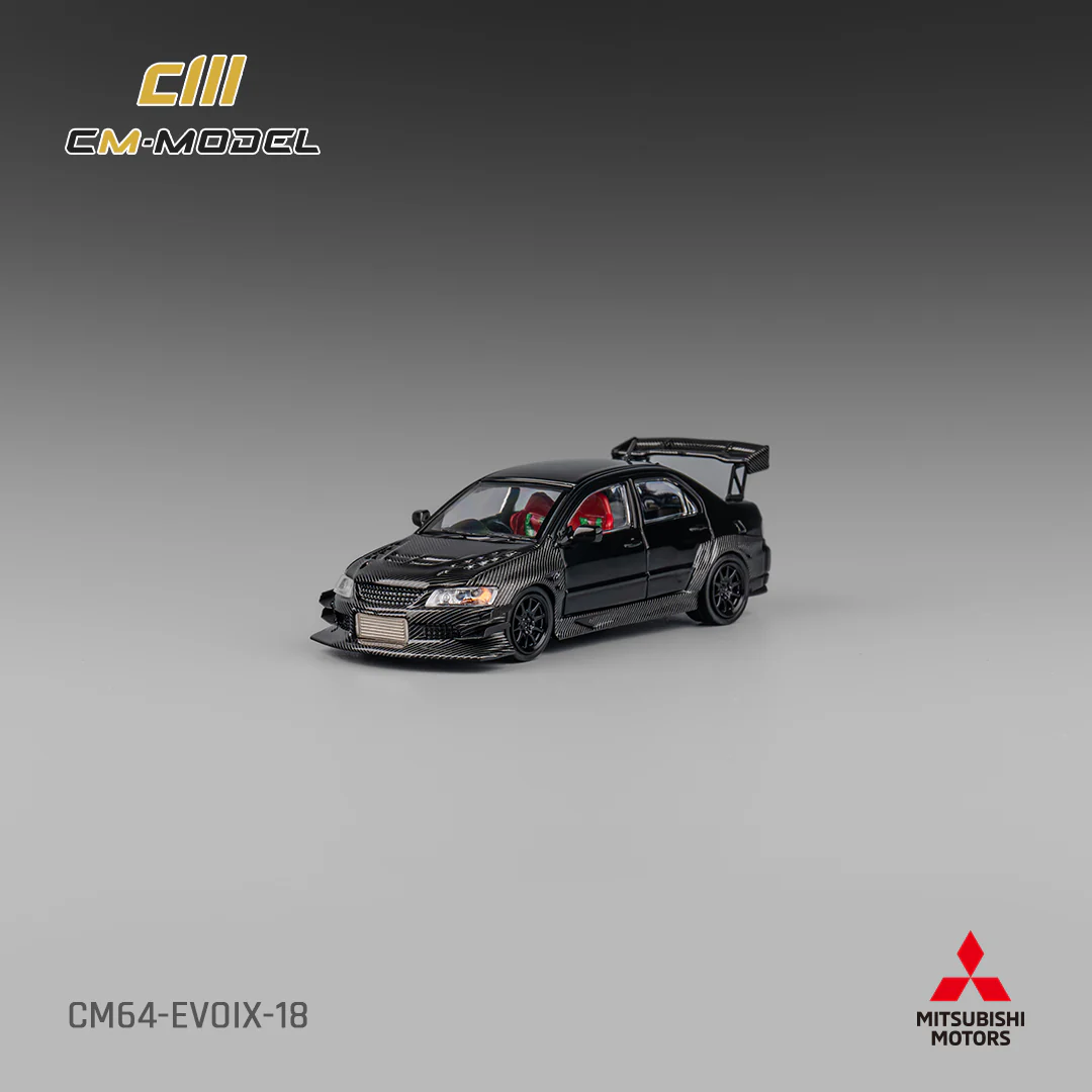 CM Model Mitsubishi Lancer Evo IX 1:64 Diecast - Full Carbon - JDM Collectible