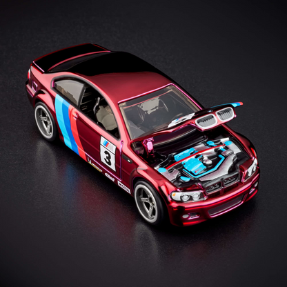 BMW E46 M3 Red #3 M-Sport Livery – Hot Wheels Red Line Club RLC Exclusive 1:64 Diecast
