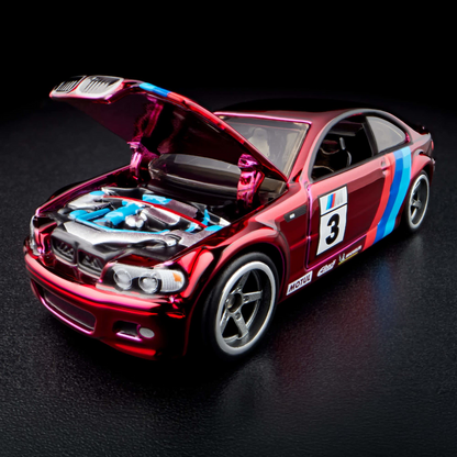 BMW E46 M3 Red #3 M-Sport Livery – Hot Wheels Red Line Club RLC Exclusive 1:64 Diecast