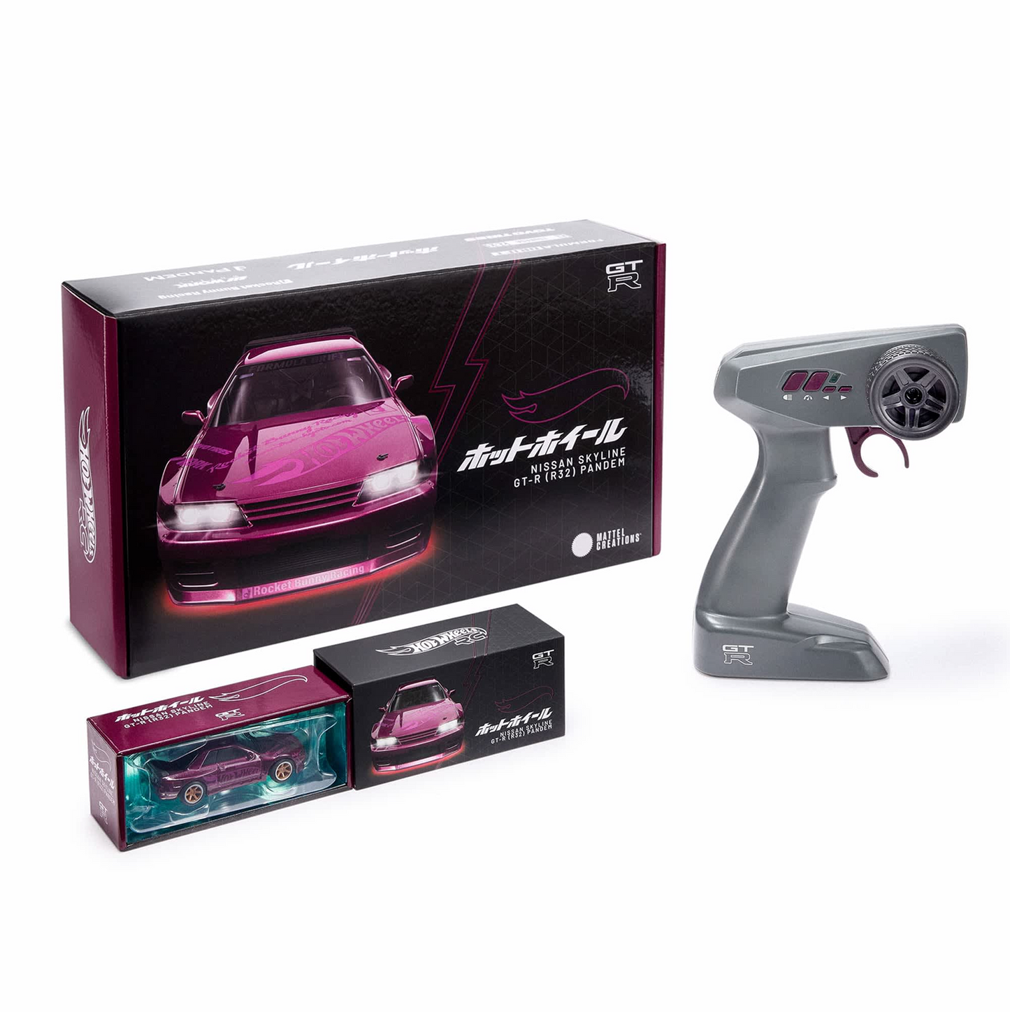 [Hot Wheels RC Car] Nissan Skyline GT-R R32 Pandem with Neon Lights – Hot Wheels Mattel Creations Exclusive 1:64 Diecast