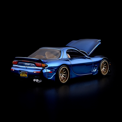 1993 Mazda RX-7 FD Blue Chrome – Hot Wheels Red Line Club RLC Exclusive 1:64 Diecast