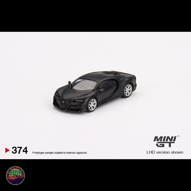 Mini GT - Bugatti Chiron Matt Black #374 – 1:64 Mini GT Diecast Model