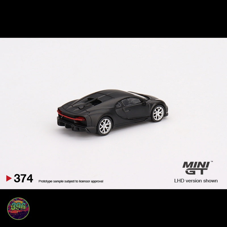 Mini GT - Bugatti Chiron Matt Black #374 – 1:64 Mini GT Diecast Model