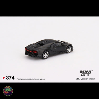 Mini GT - Bugatti Chiron Matt Black #374 – 1:64 Mini GT Diecast Model