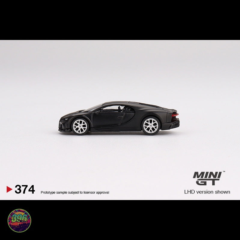 Mini GT - Bugatti Chiron Matt Black #374 – 1:64 Mini GT Diecast Model