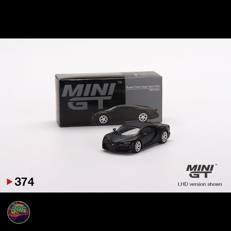 Mini GT - Bugatti Chiron Matt Black #374 – 1:64 Mini GT Diecast Model