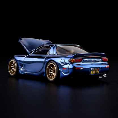1993 Mazda RX-7 FD Blue Chrome – Hot Wheels Red Line Club RLC Exclusive 1:64 Diecast