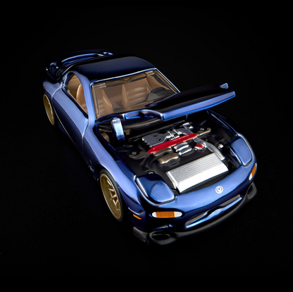 1993 Mazda RX-7 FD Blue Chrome – Hot Wheels Red Line Club RLC Exclusive 1:64 Diecast