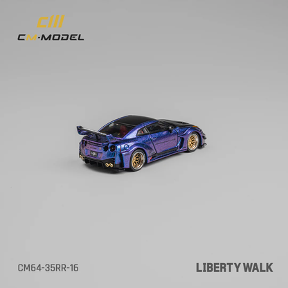 CM Model Liberty Walk Nissan GT-R R35 1:64 Diecast - Chameleon Widebody - JDM Collectible
