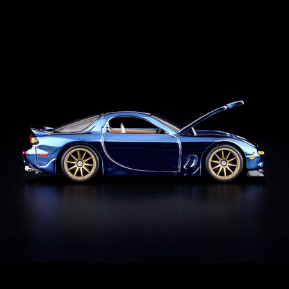 1993 Mazda RX-7 FD Blue Chrome – Hot Wheels Red Line Club RLC Exclusive 1:64 Diecast