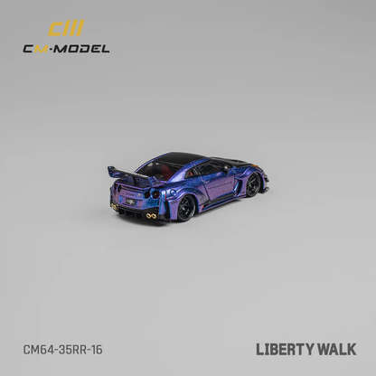 CM Model Liberty Walk Nissan GT-R R35 1:64 Diecast - Chameleon Widebody - JDM Collectible