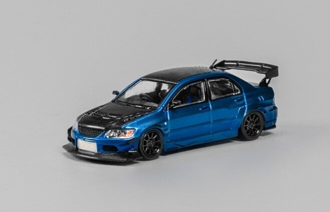 CM Model Mitsubishi Lancer Evolution IX 1:64 Diecast - Metallic Blue - JDM Collectible